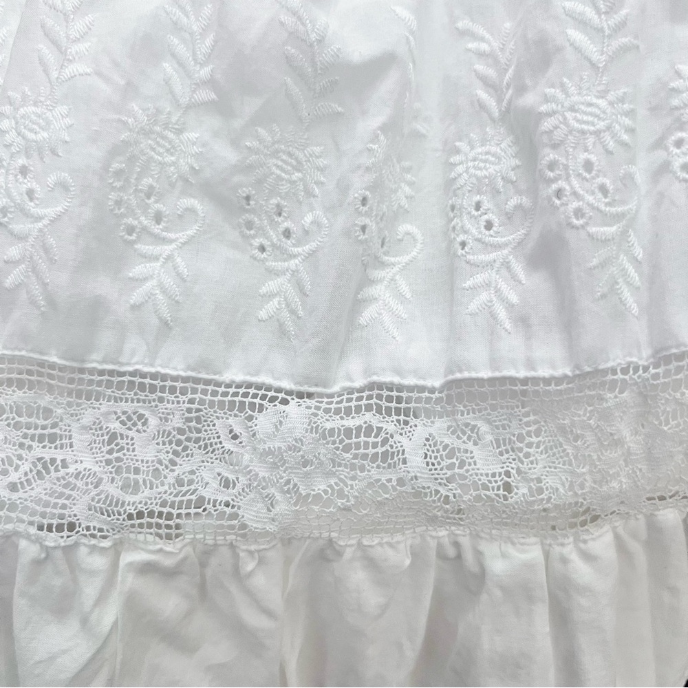 🎀 LoveShackFancy for Target Phoebe White Button-Up Dress - Picture 13 of 16